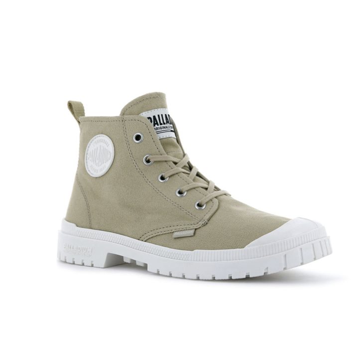 Palladium Pampa Sp20 Hi Canvas Men's Boots Green | UK Y910-ATX